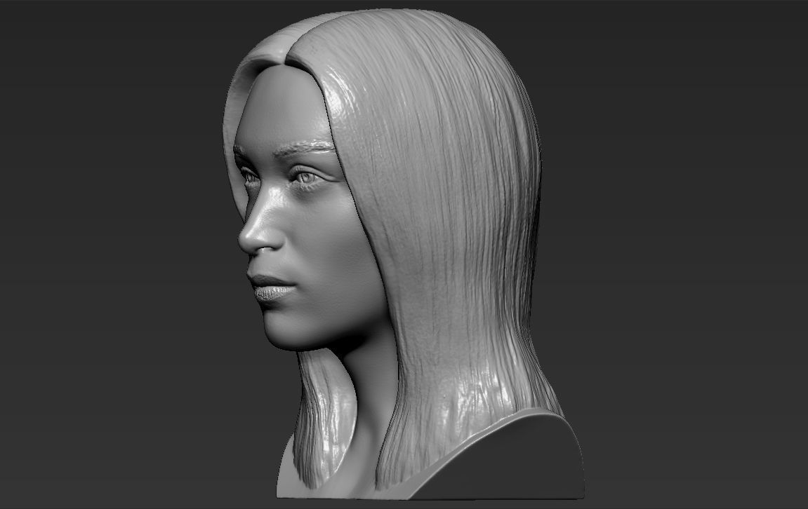 Bella Hadid bust 3D printing ready stl obj formats 3D print model_3