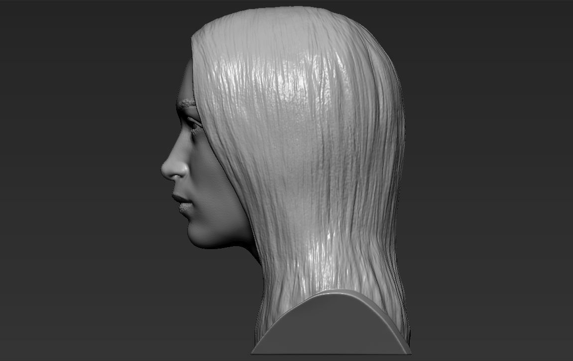 Bella Hadid bust 3D printing ready stl obj formats 3D print model_4