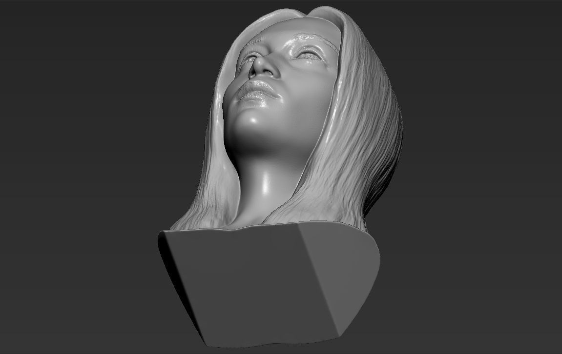 Bella Hadid bust 3D printing ready stl obj formats 3D print model_22