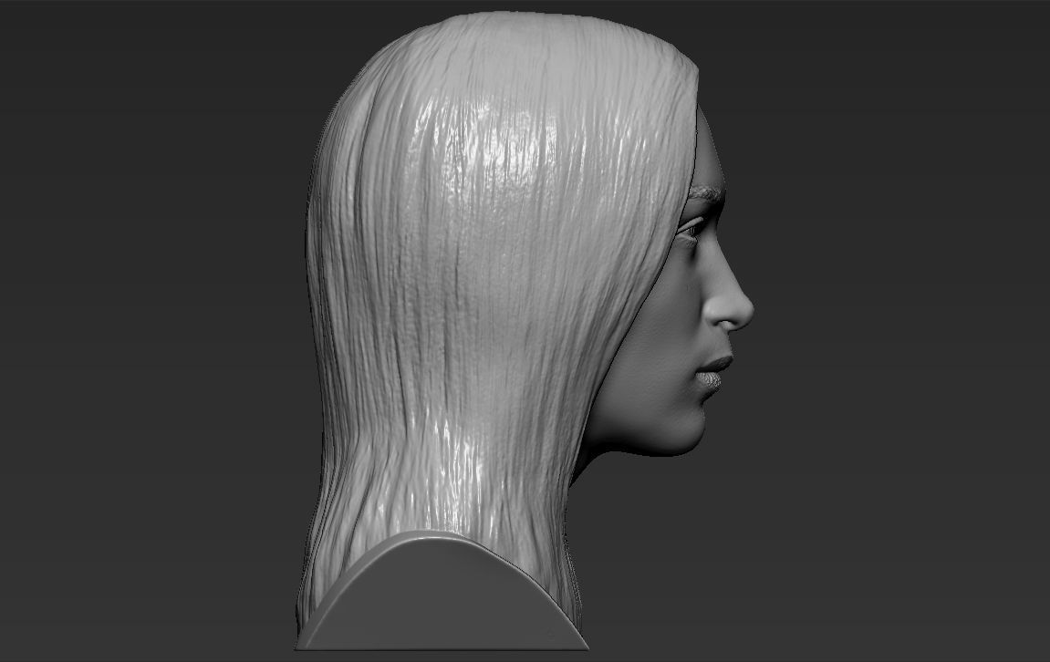 Bella Hadid bust 3D printing ready stl obj formats 3D print model_8