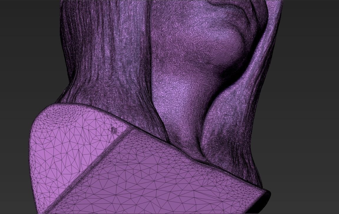 Bella Hadid bust 3D printing ready stl obj formats 3D print model_27