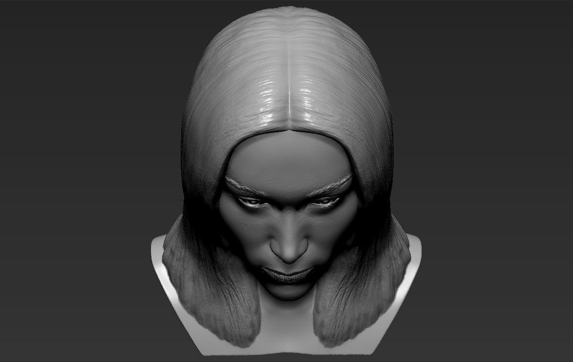 Bella Hadid bust 3D printing ready stl obj formats 3D print model_14