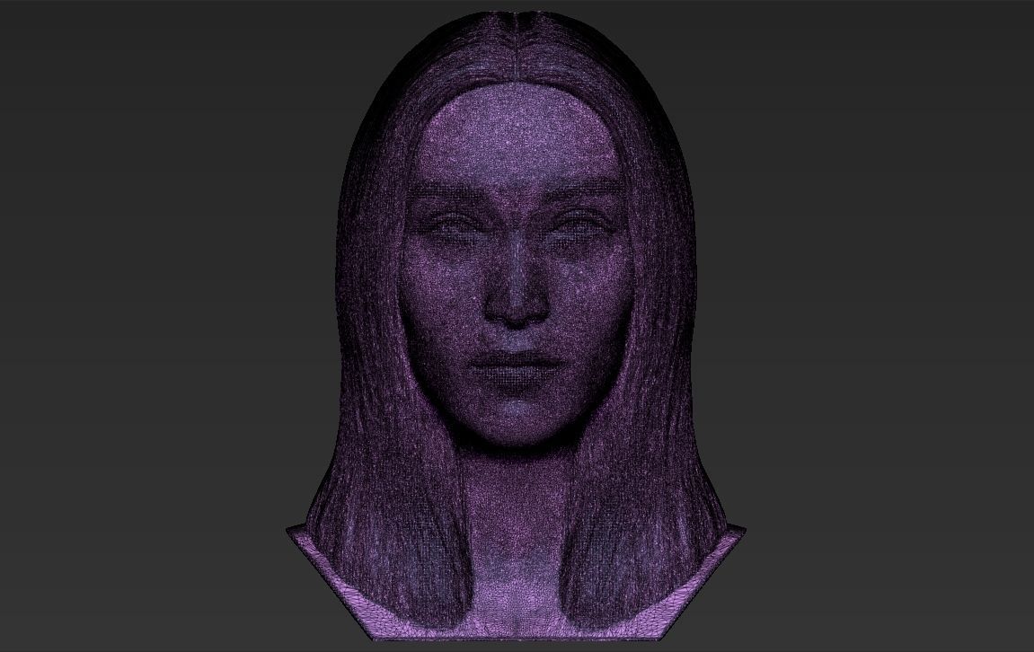 Bella Hadid bust 3D printing ready stl obj formats 3D print model_24