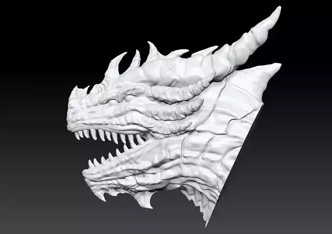  Fire Dragon head 3D print model