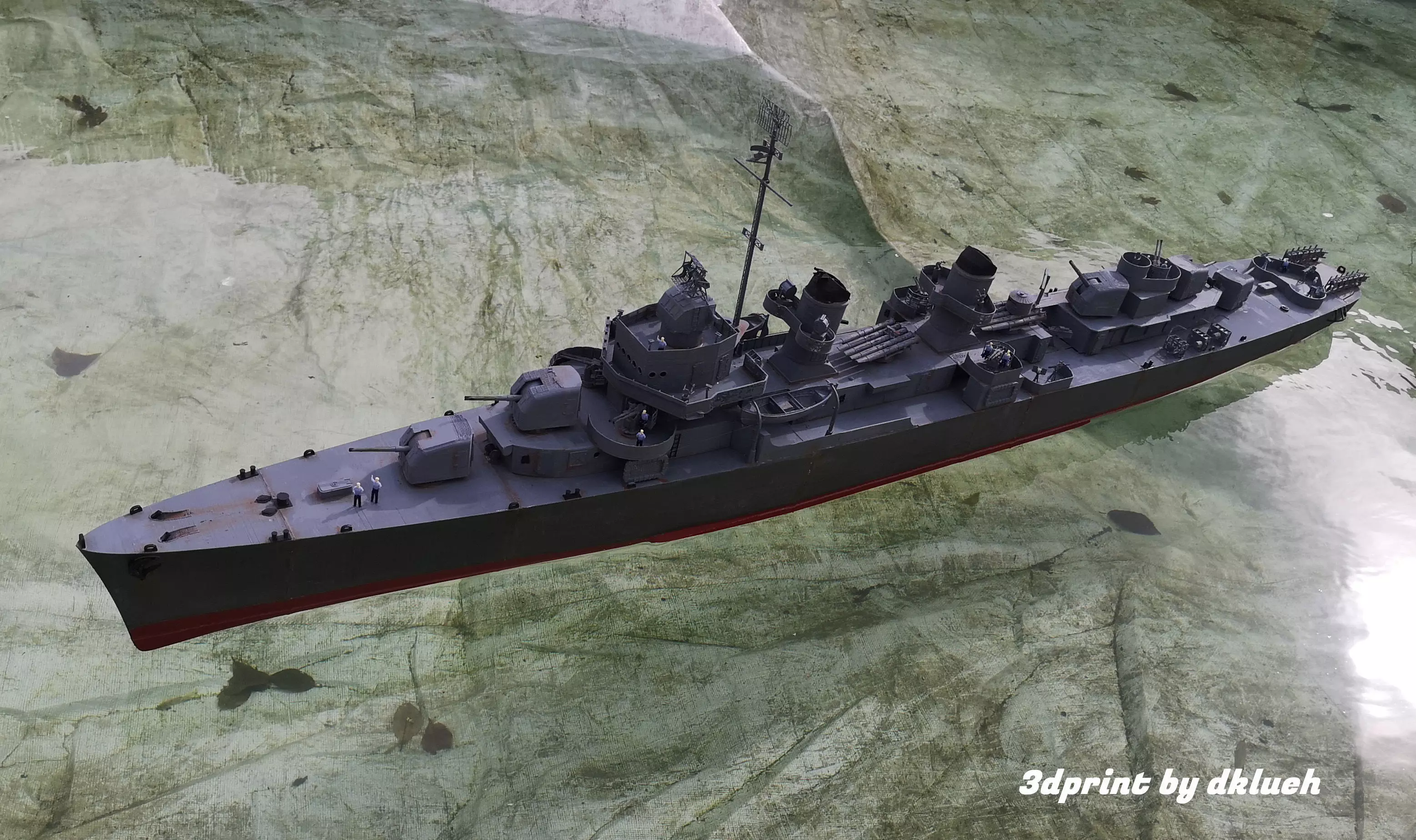 1 72 Fletcher Class Destroyer RC Model 3D model 3D printable