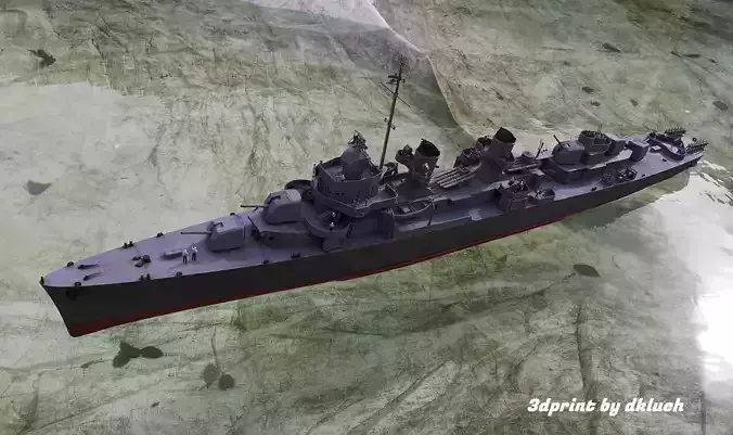 1 72 Fletcher Class Destroyer RC Model 3D print model