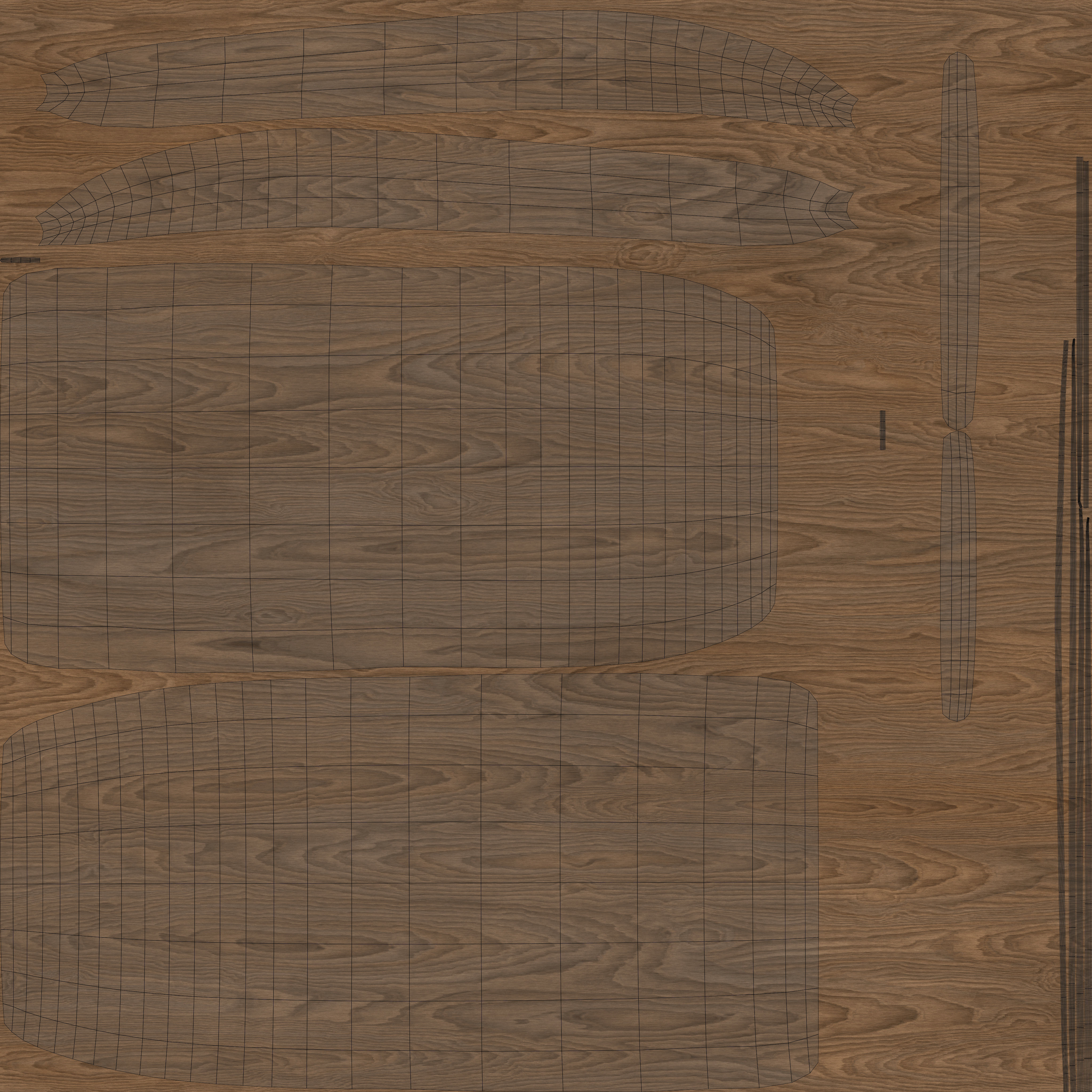 Armchair lounge chair with wooden legs 3D model_13