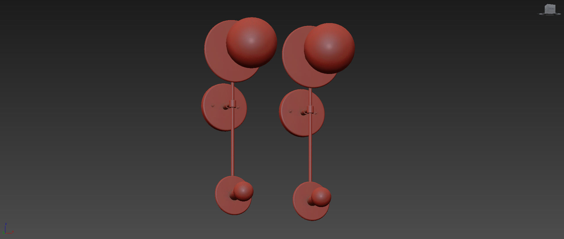 Double Wall Brass Sconce by ETSY 3D model_7