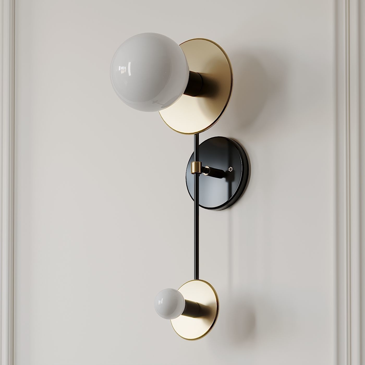 Double Wall Brass Sconce by ETSY 3D model_1