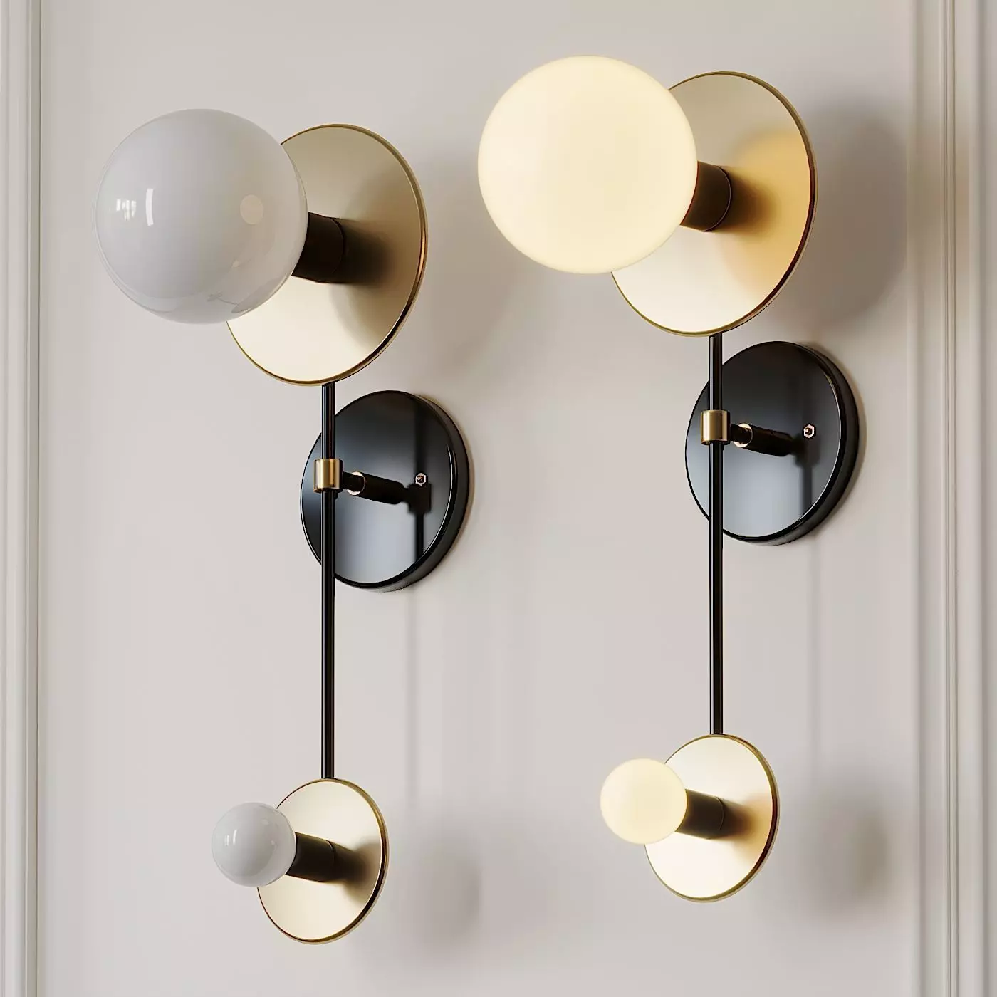 Double Wall Brass Sconce by ETSY 3D model_0