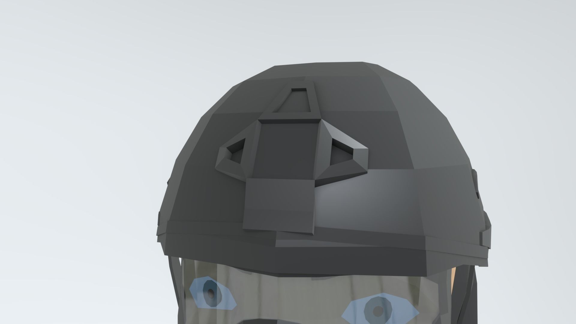 HELMET CBRN low poly Low-poly 3D model_8
