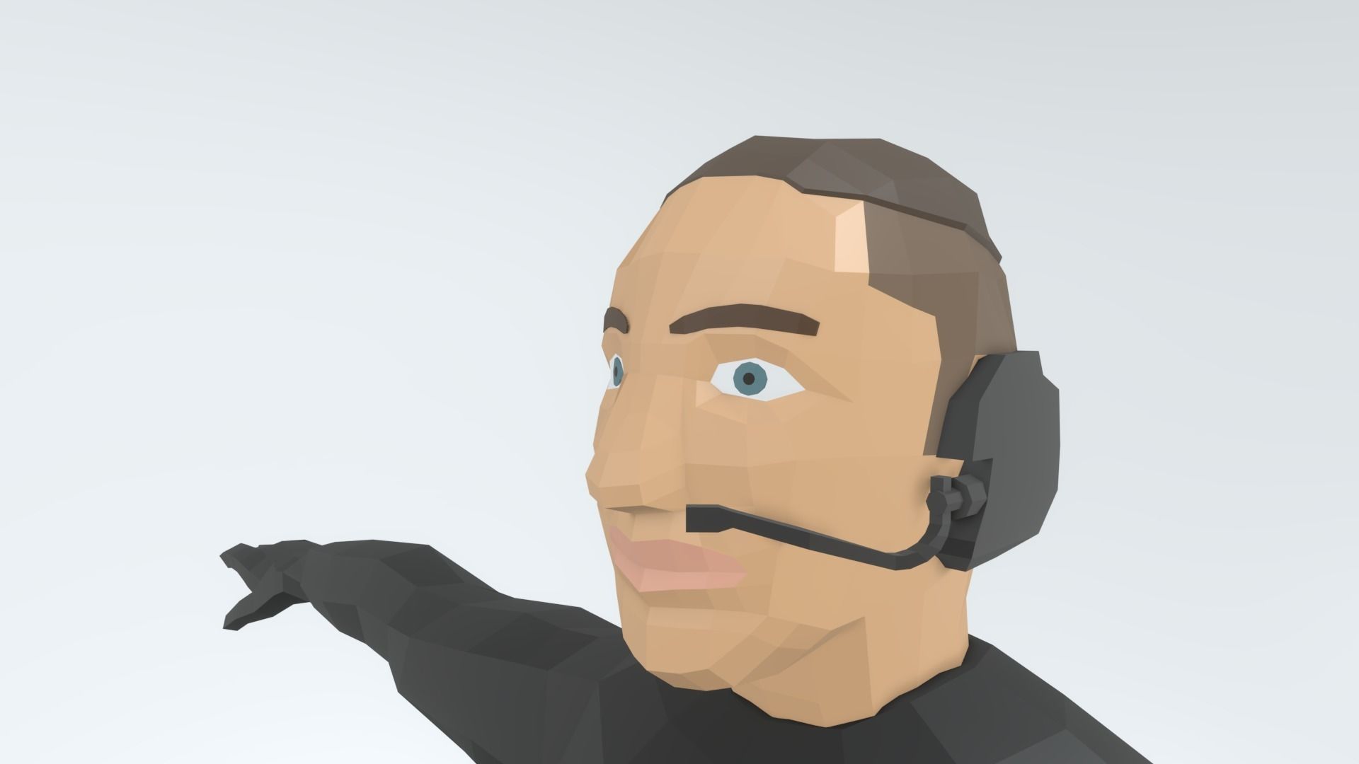 HELMET CBRN low poly Low-poly 3D model_4