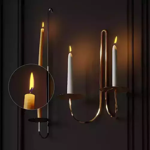 Taper Candleholder Wall Sconce by Fredericks and Mae 3D model