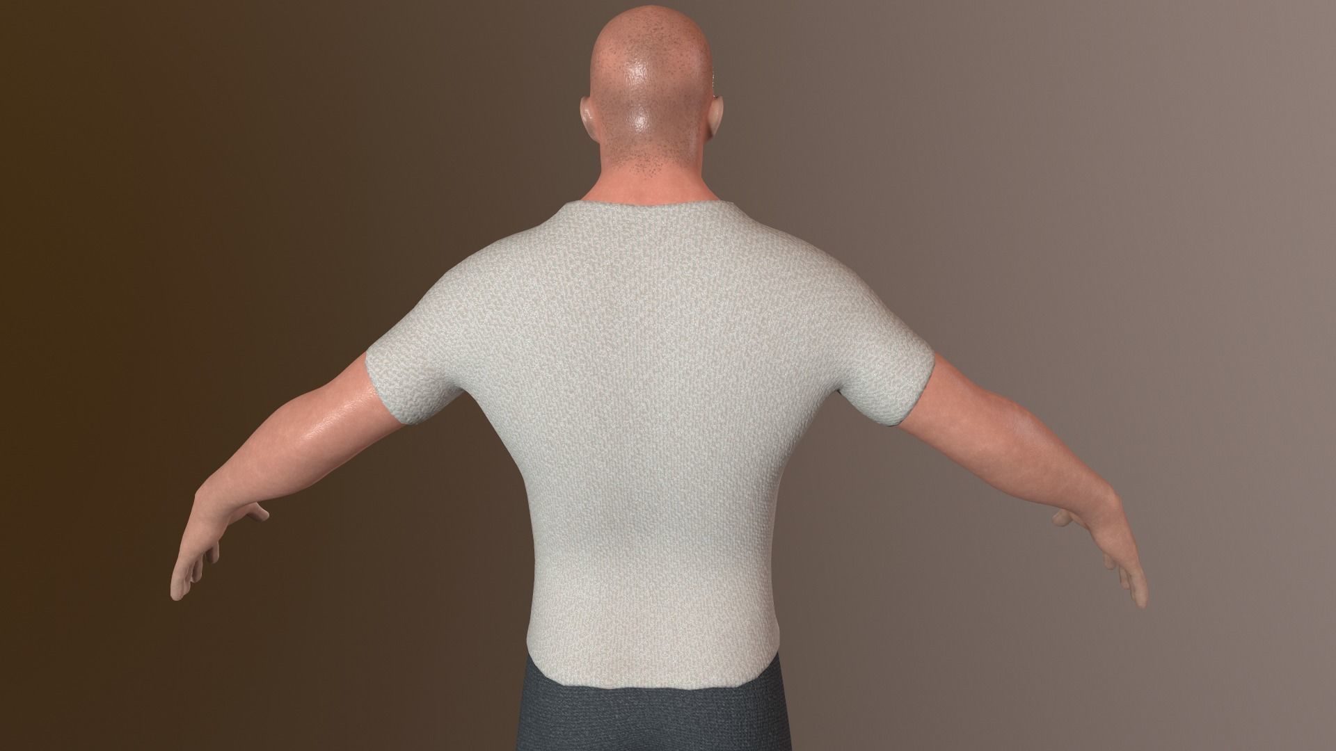 Man character Patryk Low-poly 3D model_7
