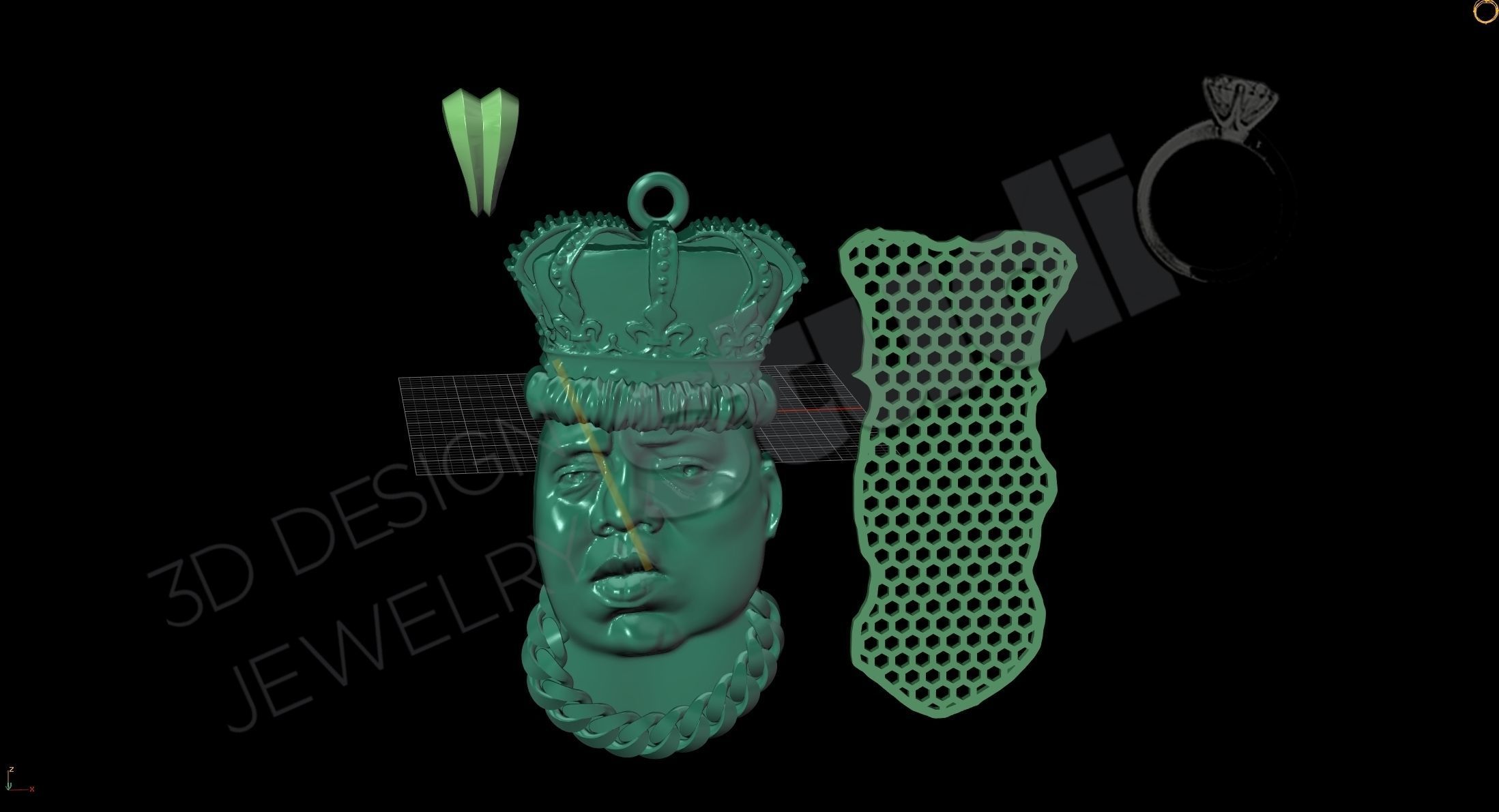 The Notorious B I G pendant 3d model 3D print model_5