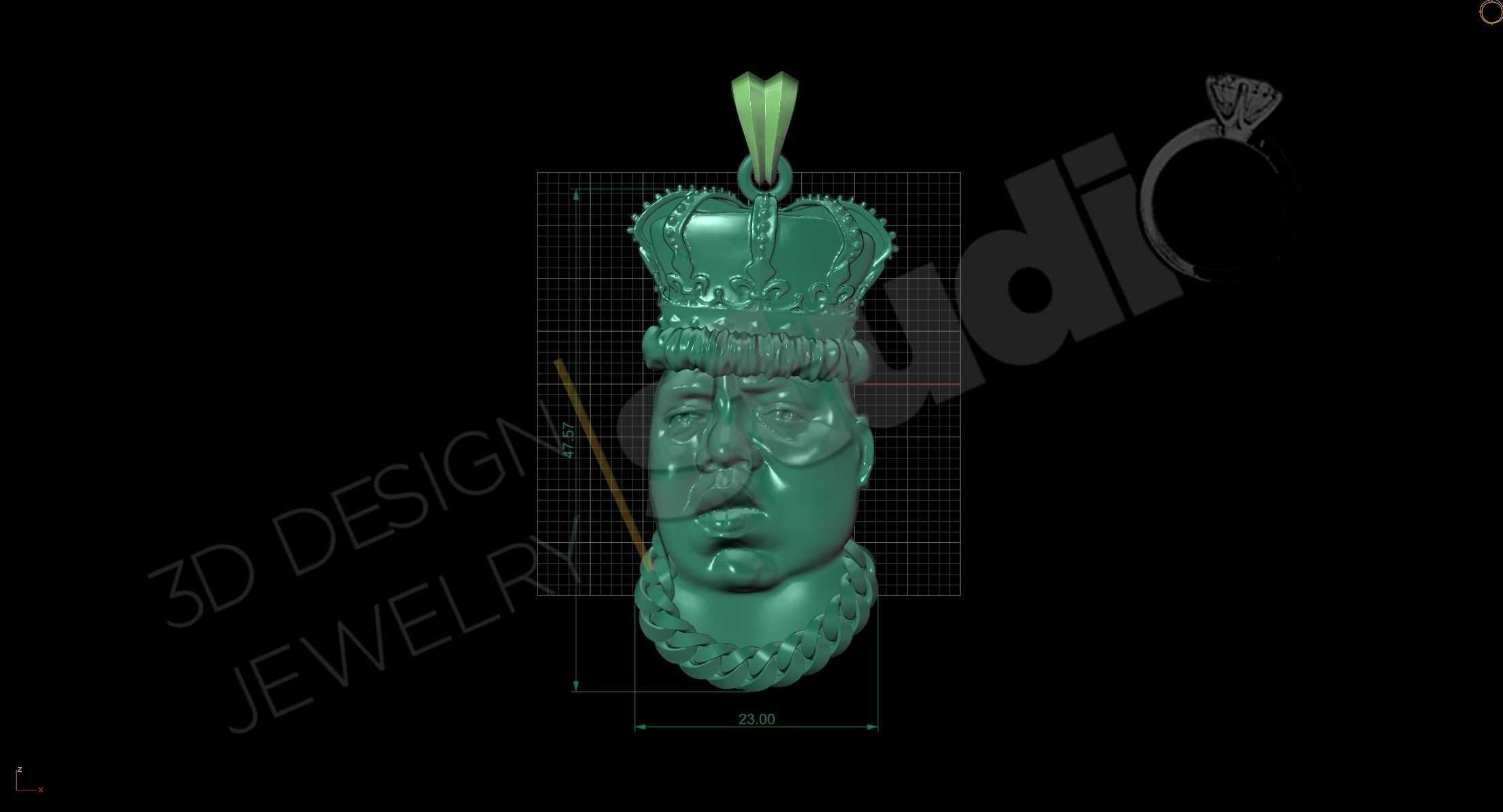 The Notorious B I G pendant 3d model 3D print model_2