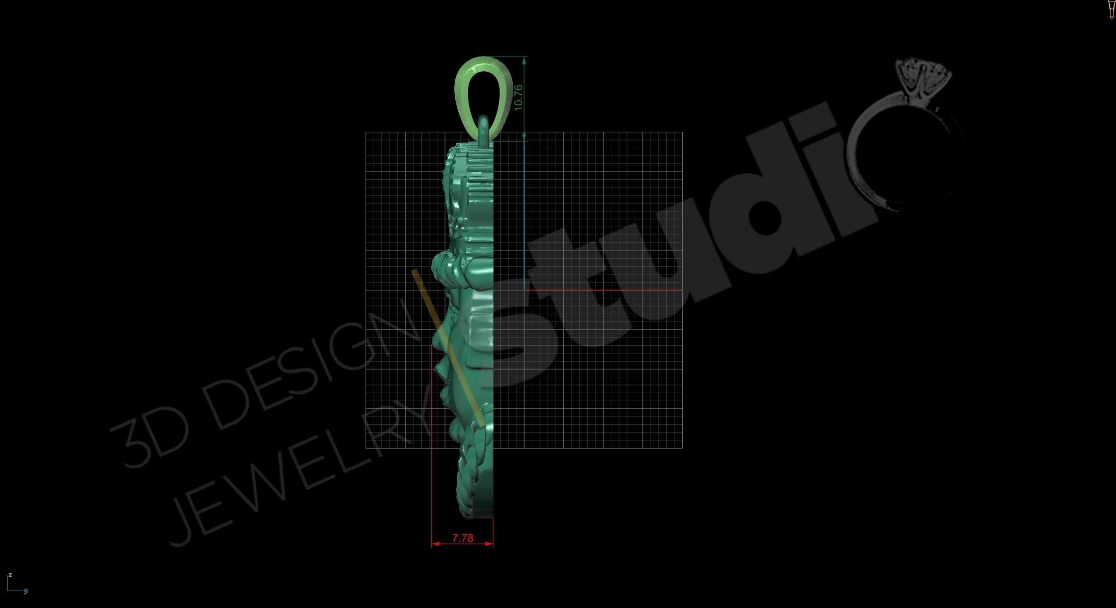 The Notorious B I G pendant 3d model 3D print model_4