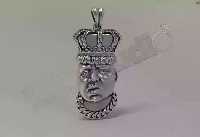 The Notorious B I G pendant 3d model 3D print model