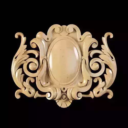 Carved classical shield 