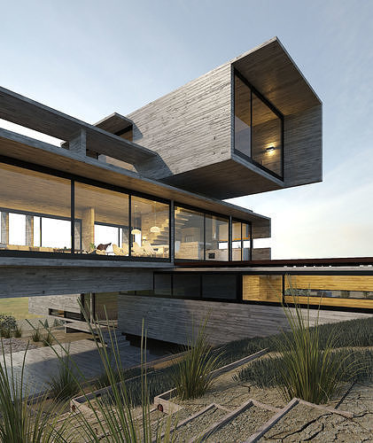 Golf House Villa 3D model 6