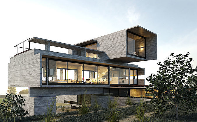 Golf House Villa 3D model 3