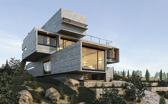 Golf House Villa 3D model 2