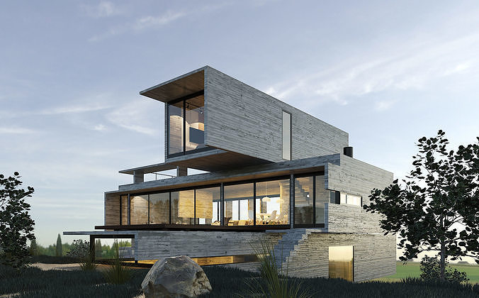 Golf House Villa 3D model 5