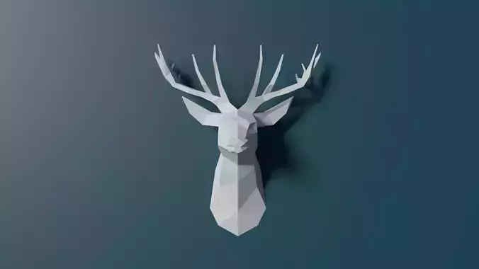 DEER HEAD LOW POLY