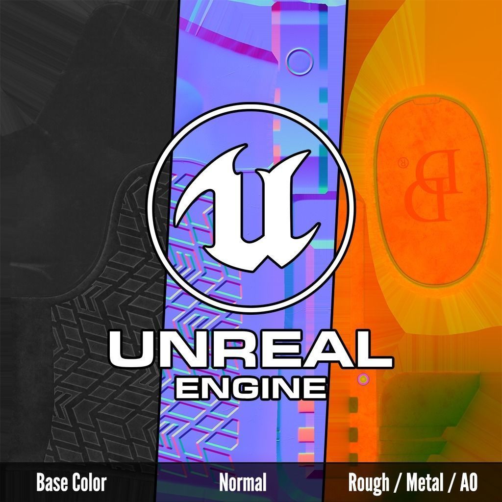 Daniel Defense AR15 Pistol Grip Low-poly 3D model_28