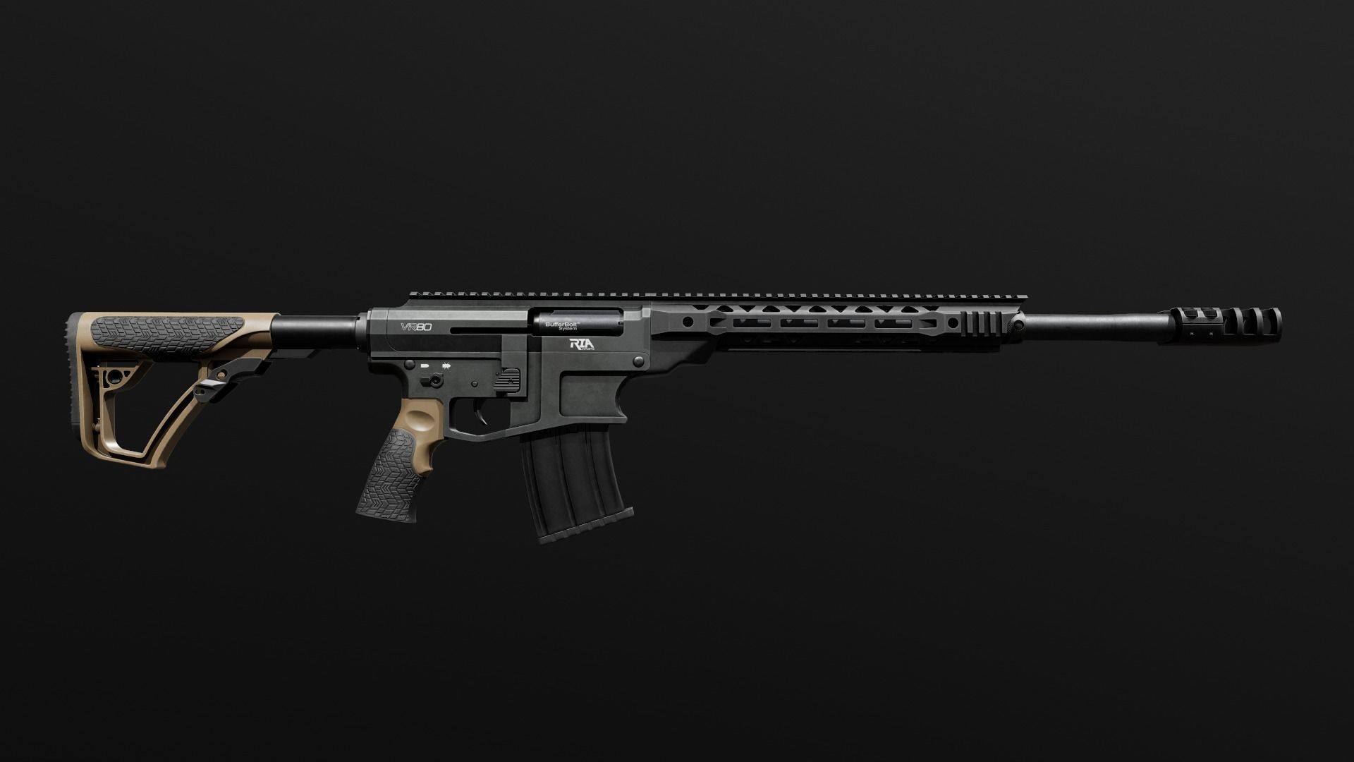 Daniel Defense AR15 Pistol Grip Low-poly 3D model_25