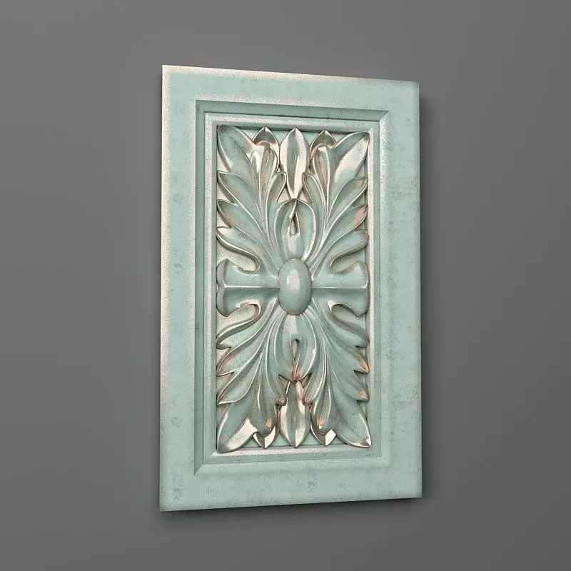Panel-04 decorative wall plaque 3D print model_0