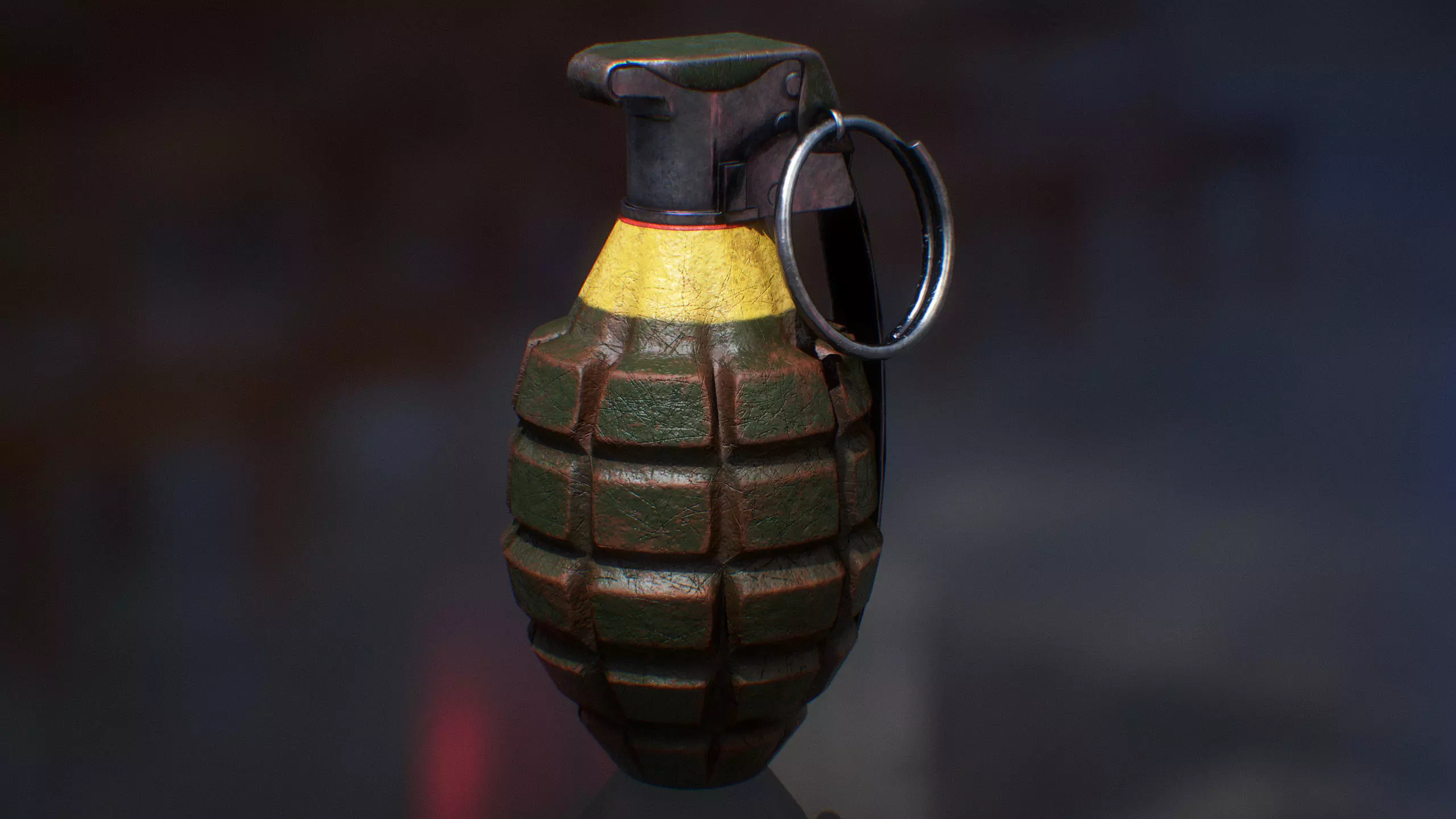 MK-2 Granade Low-poly 3D model_0