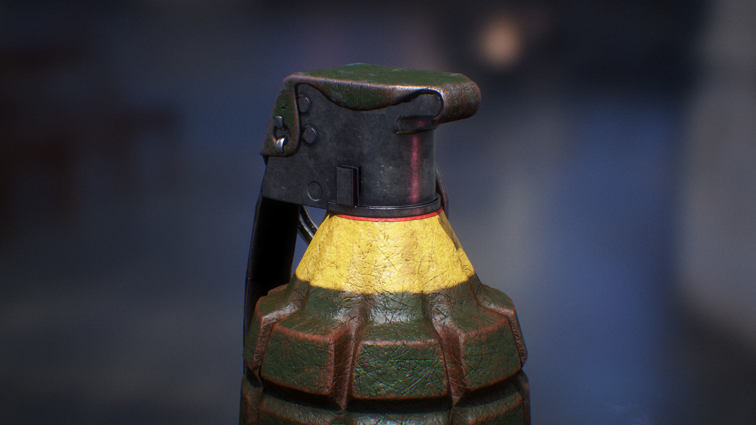 MK-2 Granade Low-poly 3D model_5