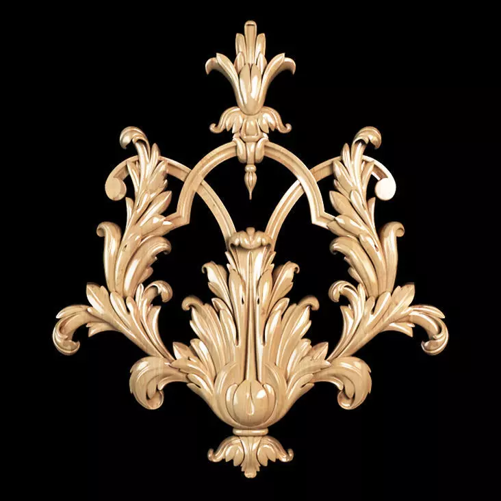 Baroque carving 3D model_0