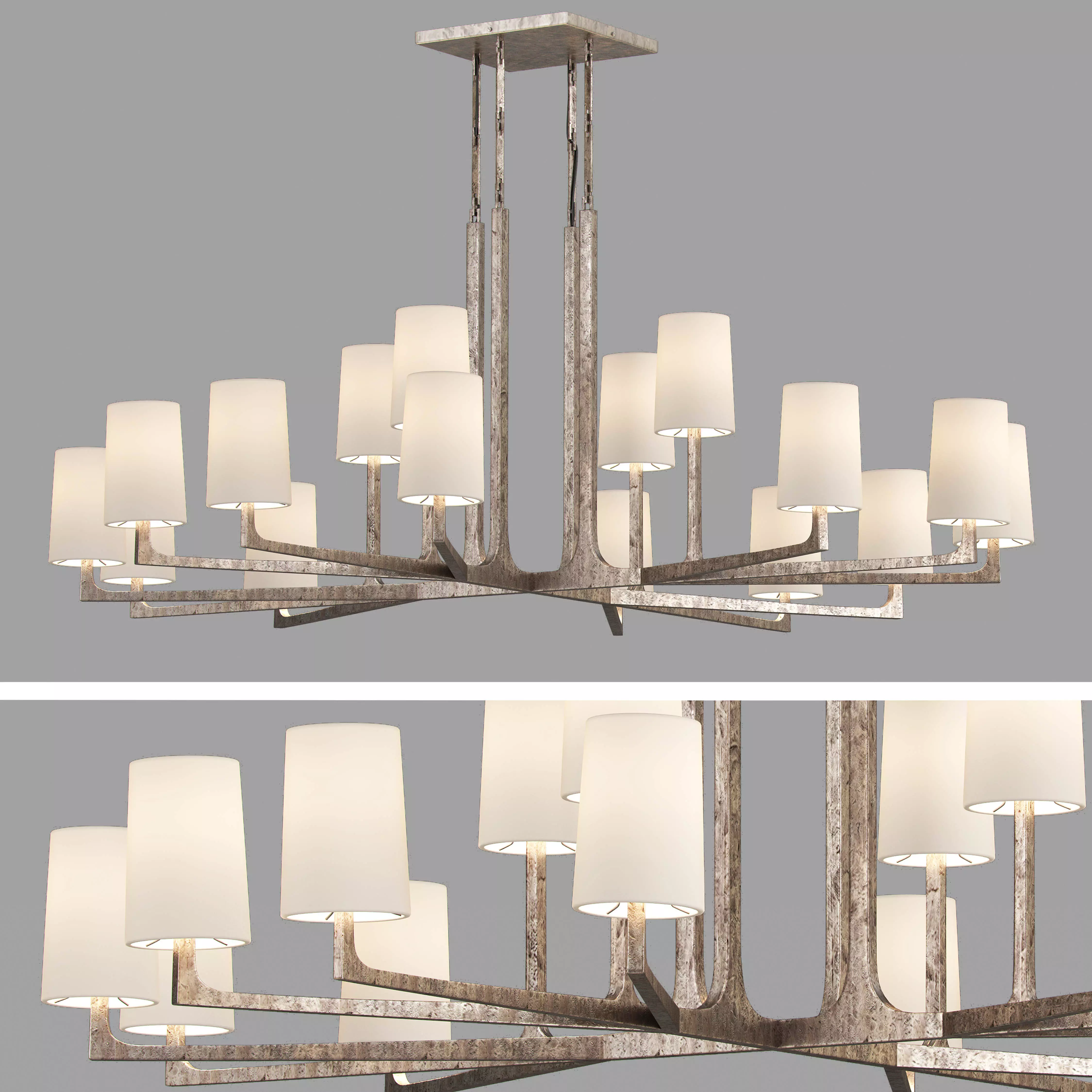 Restoration Hardware WRIGHT ROUND CHANDELIER 3D model_0