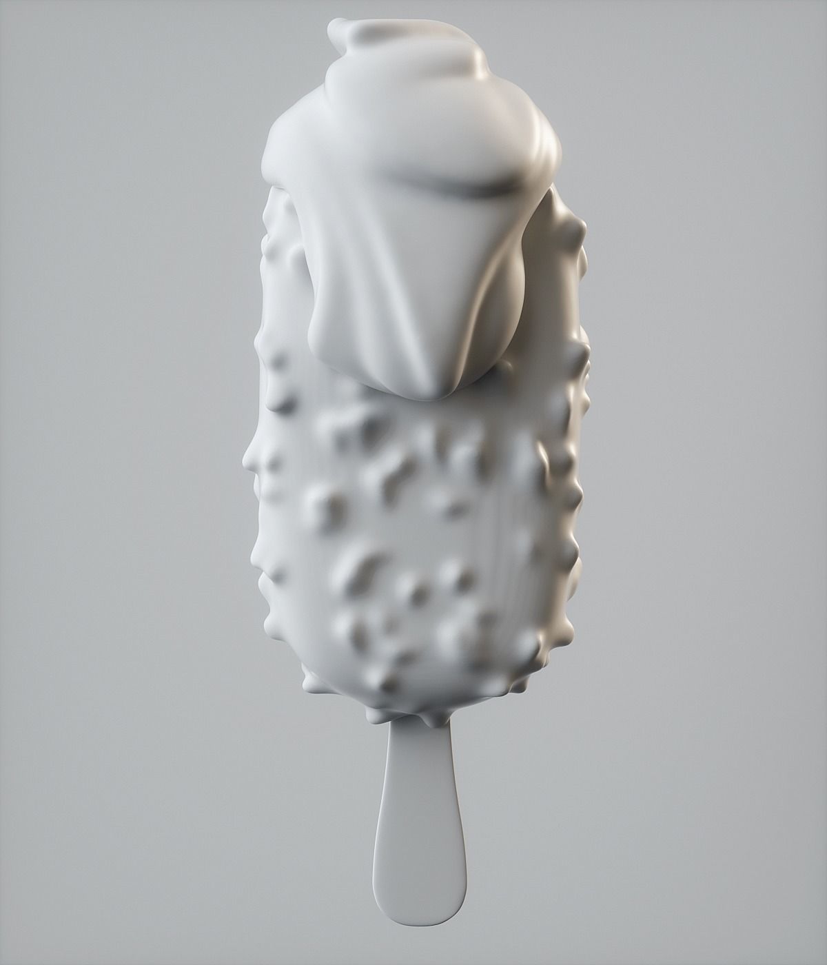 Magnum Animated chocolate ice cream on stick 3D model_3