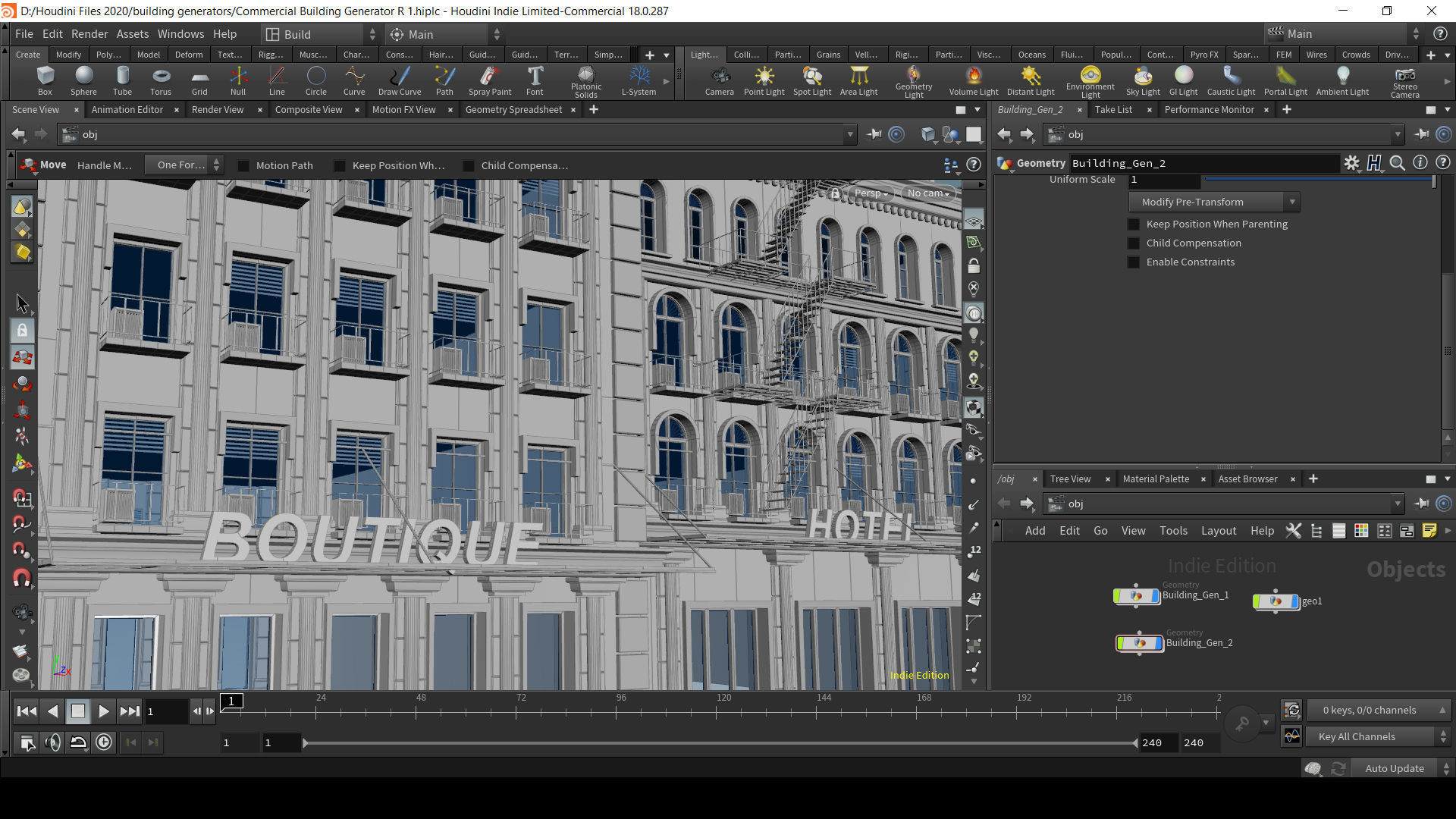 Commercial Building Generator Houdini 3D model_15