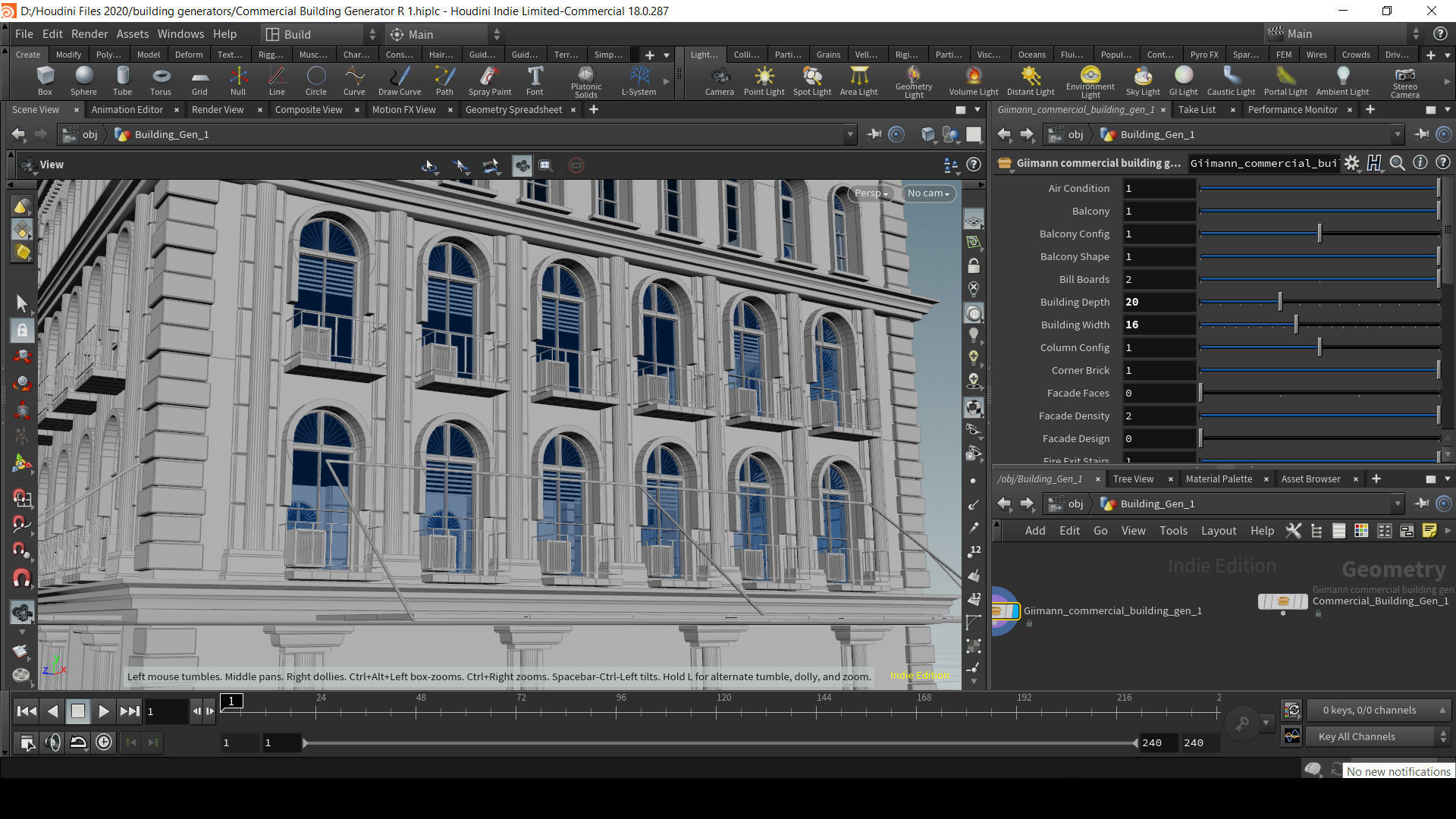 Commercial Building Generator Houdini 3D model_2