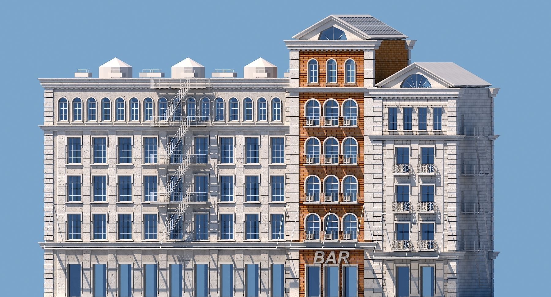 Commercial Building Generator Houdini 3D model_11