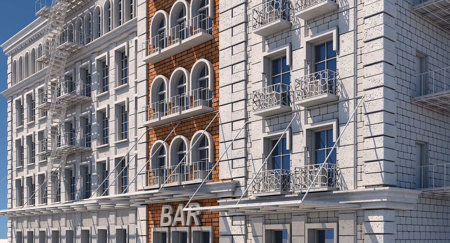 Commercial Building Generator Houdini 3D model_10