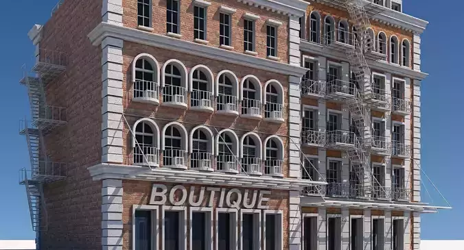 Commercial Building Generator Houdini 3D model