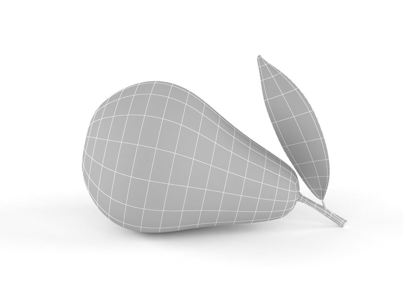 Pears pear with leaf 3D model_9