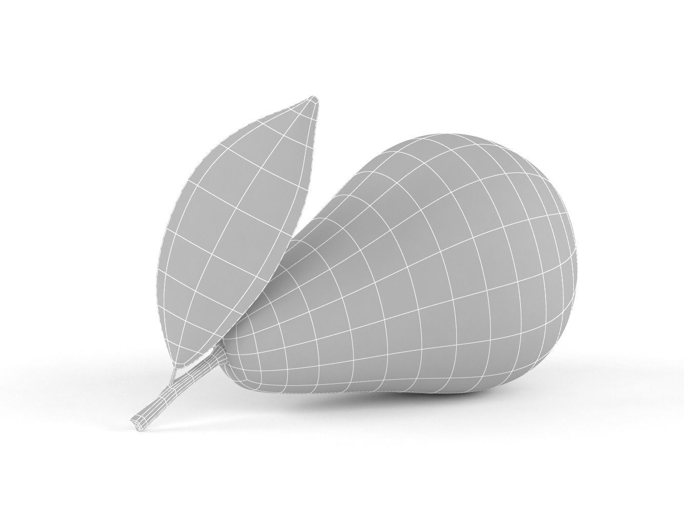 Pears pear with leaf 3D model_10