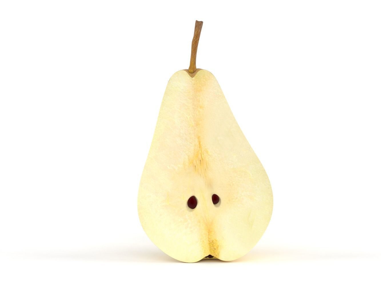 Pears pear with leaf 3D model_2