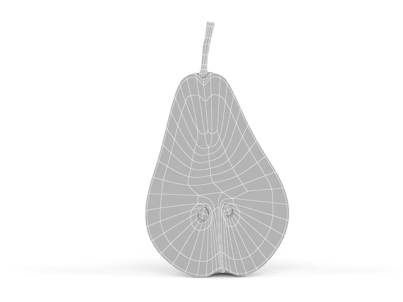 Pears pear with leaf 3D model_8