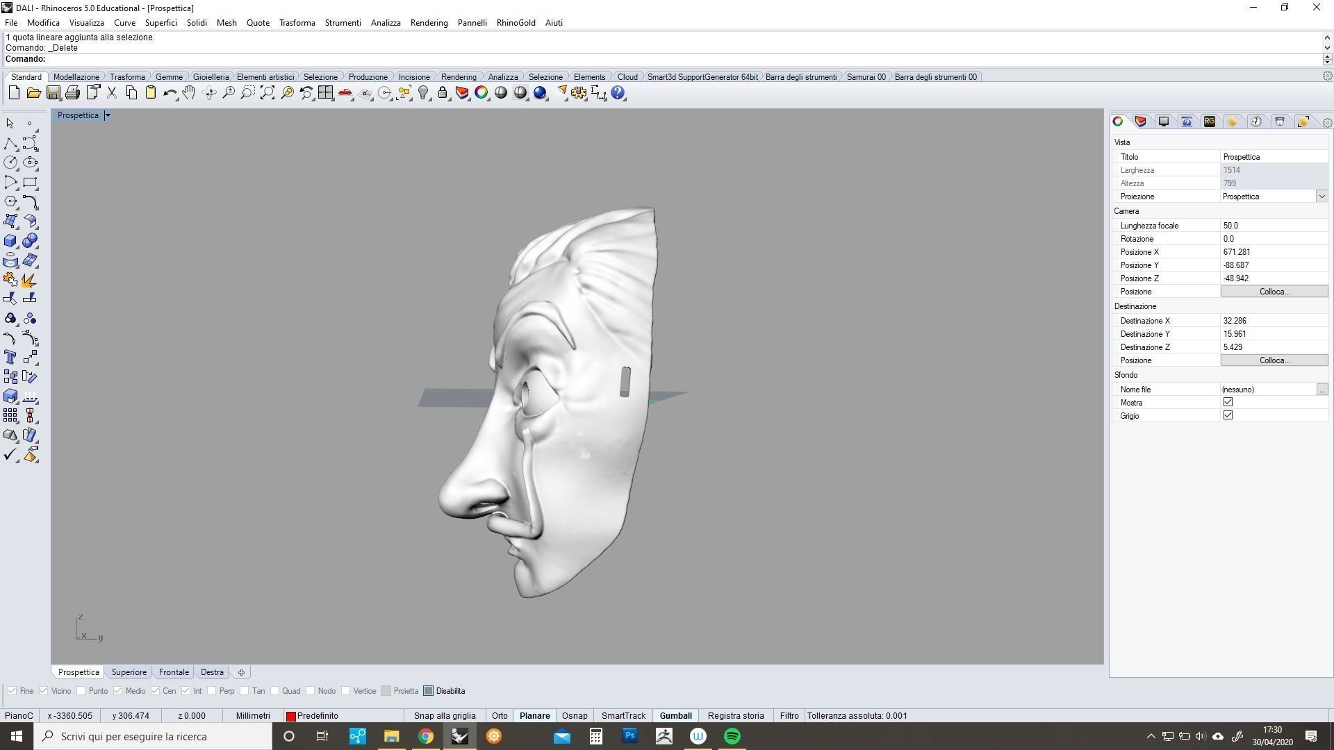 Dali party mask 3D print model_9