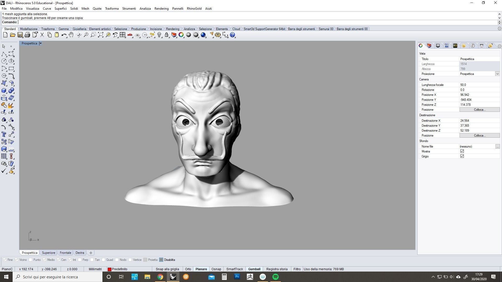 Dali party mask 3D print model_5
