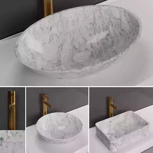 Carrara basins Lusso stone