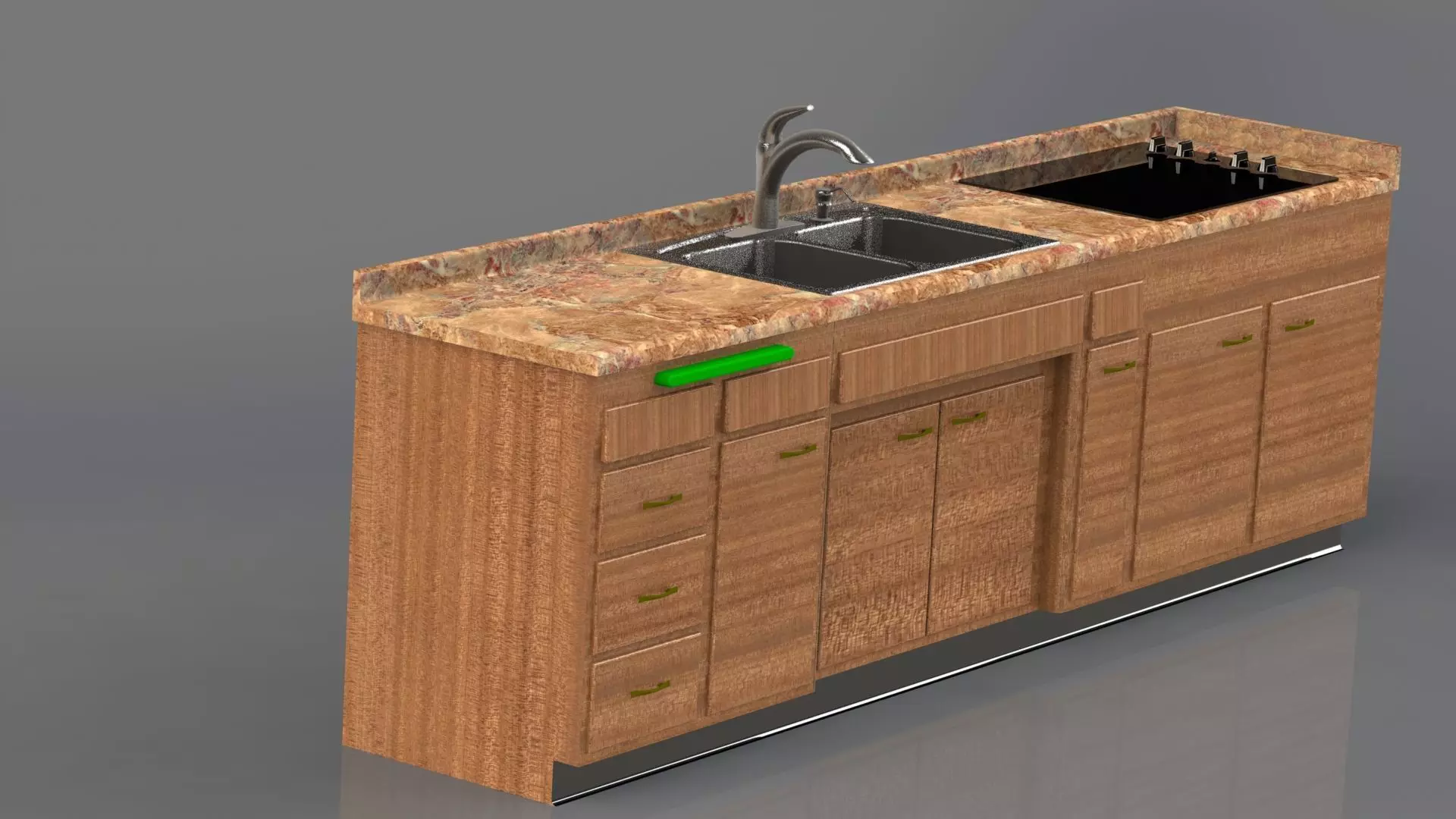 kitchen countertops 3D model | CGTrader