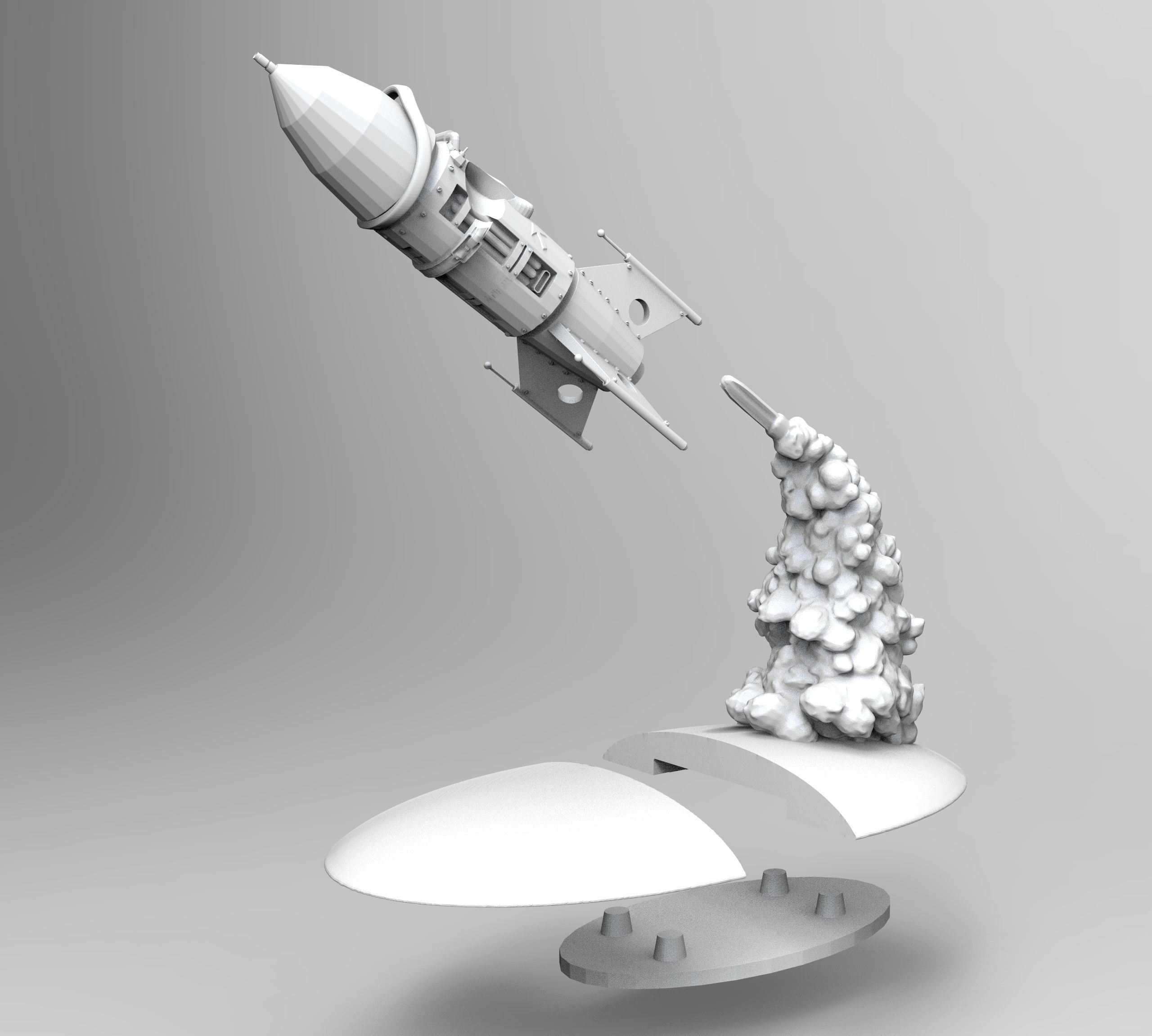 Spacegirl PinUp 3D print model_19